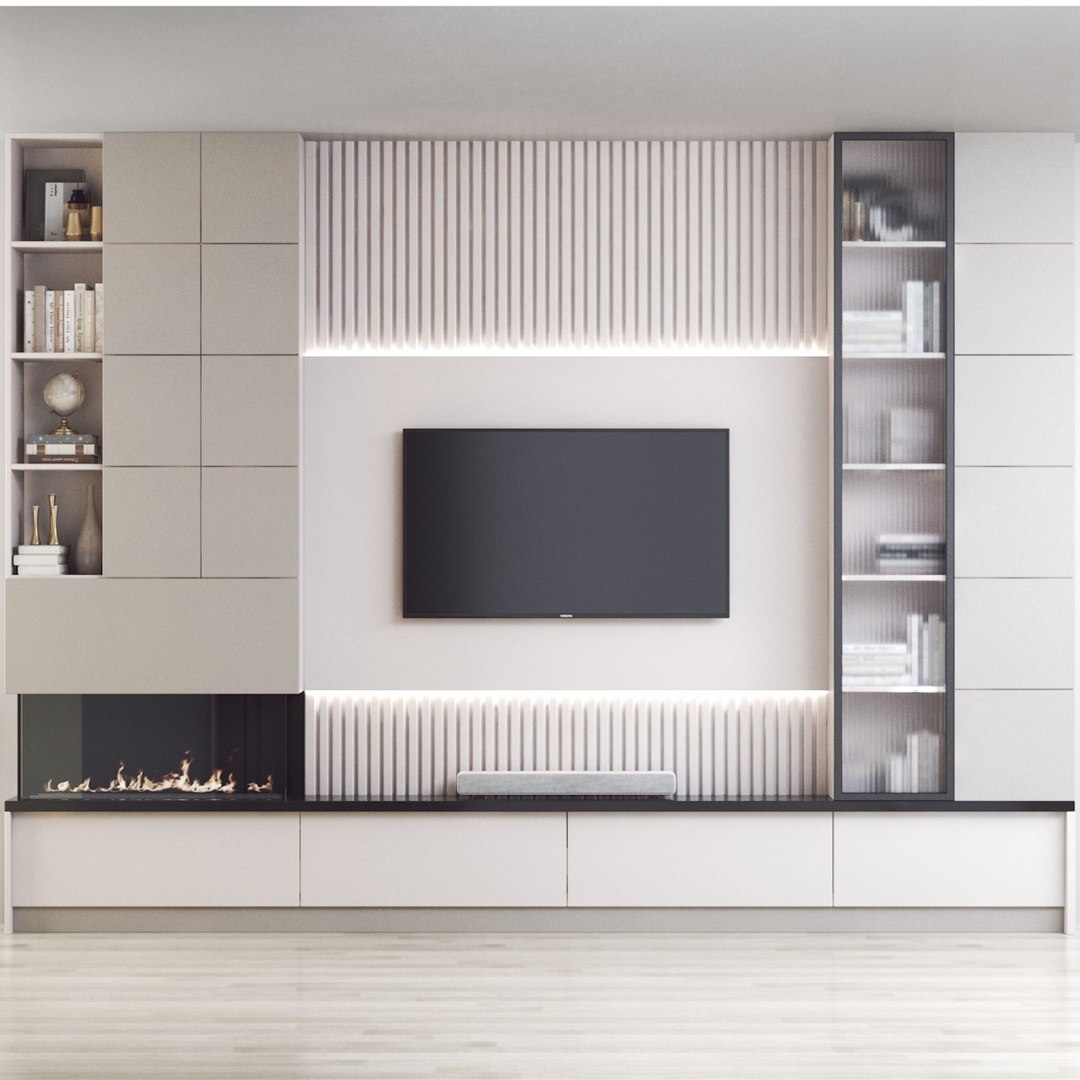 3D TV Wall 4 - TurboSquid 2170217