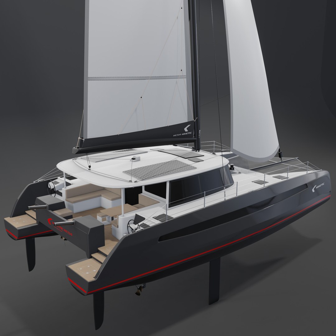 Kinetic Catamarans KC54 Catamaran 3D model - TurboSquid 2172997