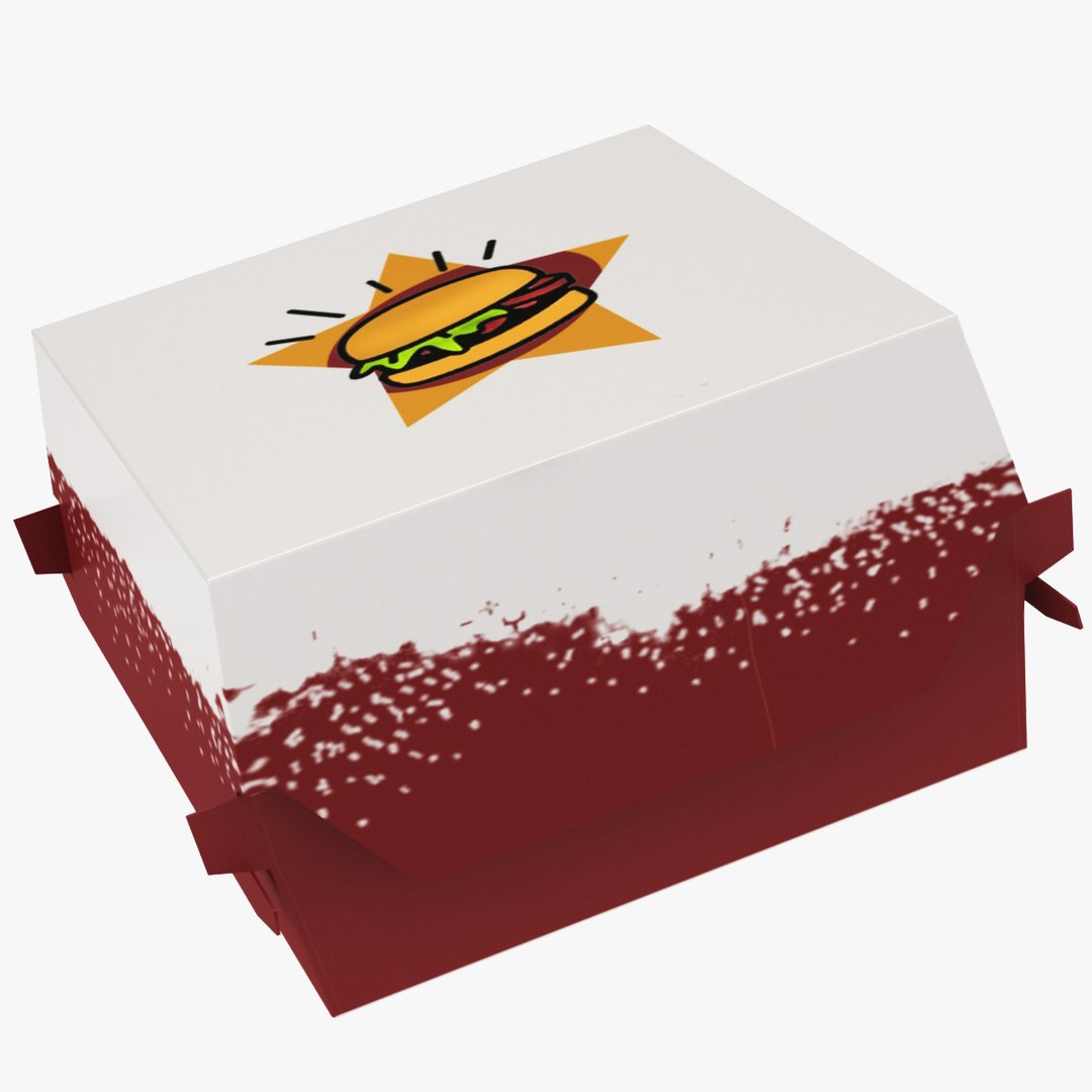 Box burger 3D - TurboSquid 1678638