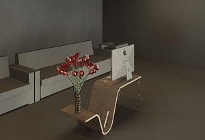 study desk 3D model