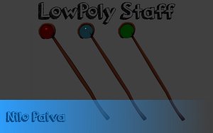 3d model mage staff