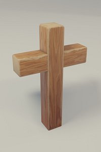 wooden cross model