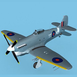 Hawker Hawker Tempest MK1 V03 3D model
