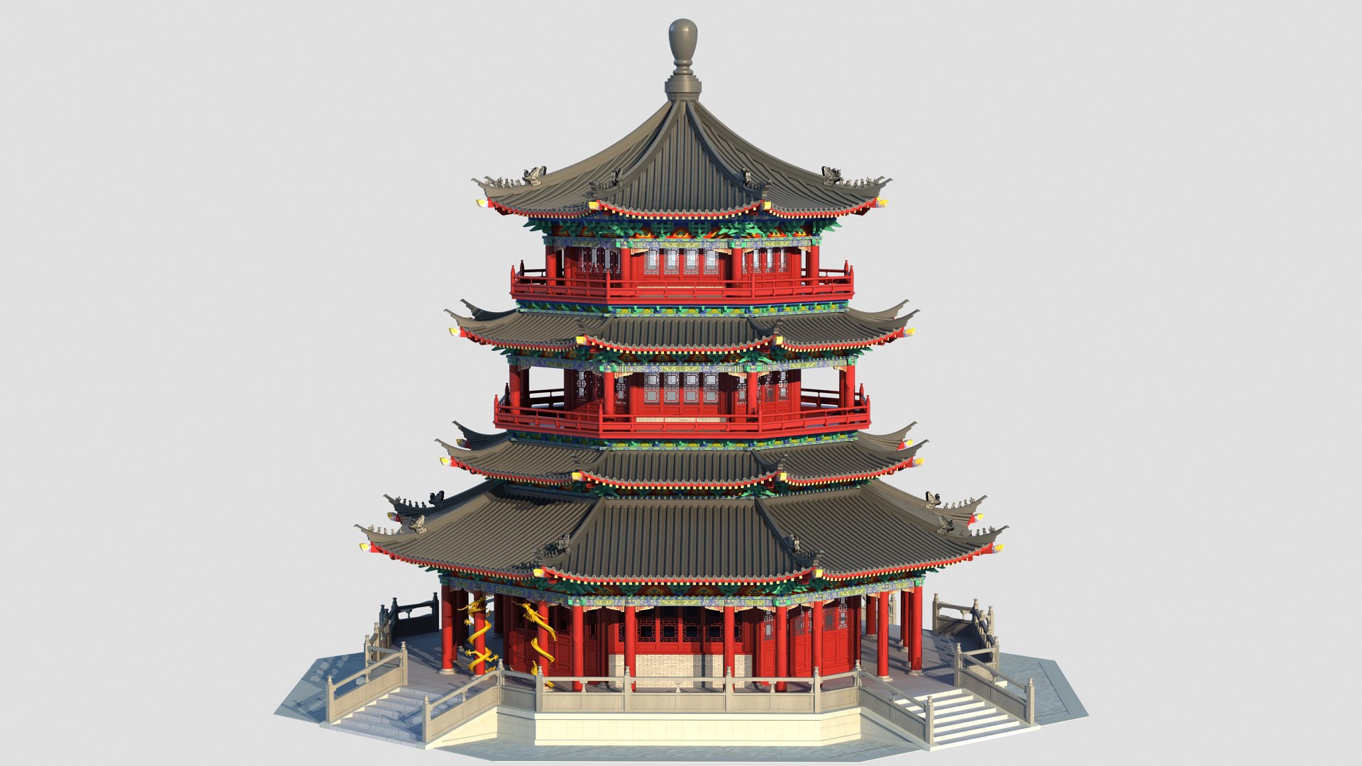 3D Model Chinese Building - TurboSquid 1668589