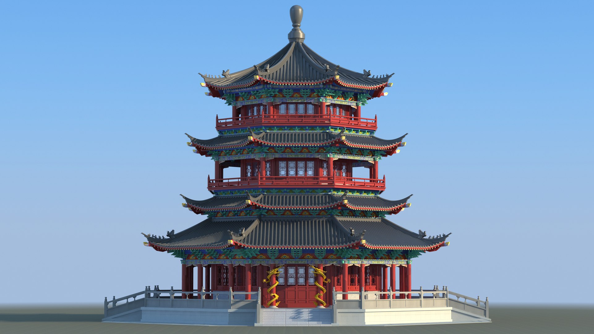 3D Model Chinese Building - TurboSquid 1668589