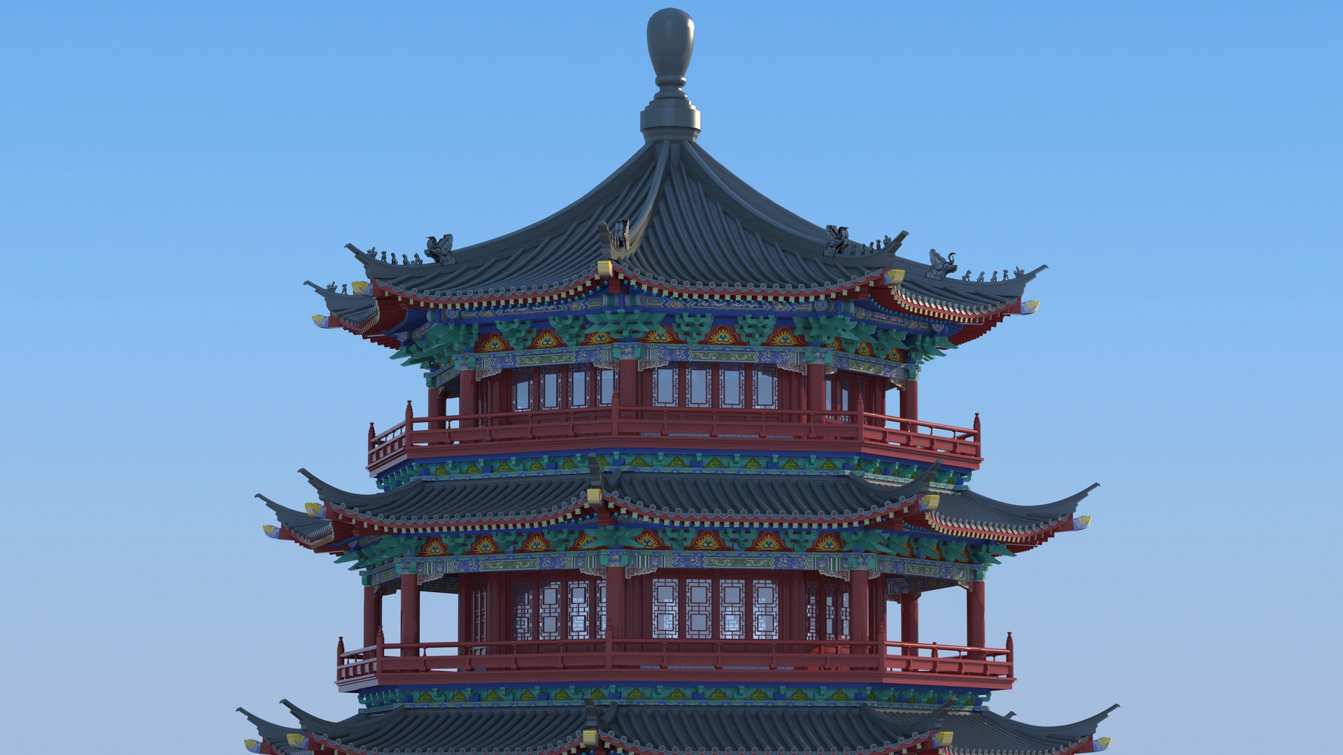 3D Model Chinese Building - TurboSquid 1668589