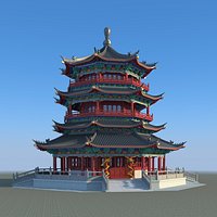 3d traditional chinese building