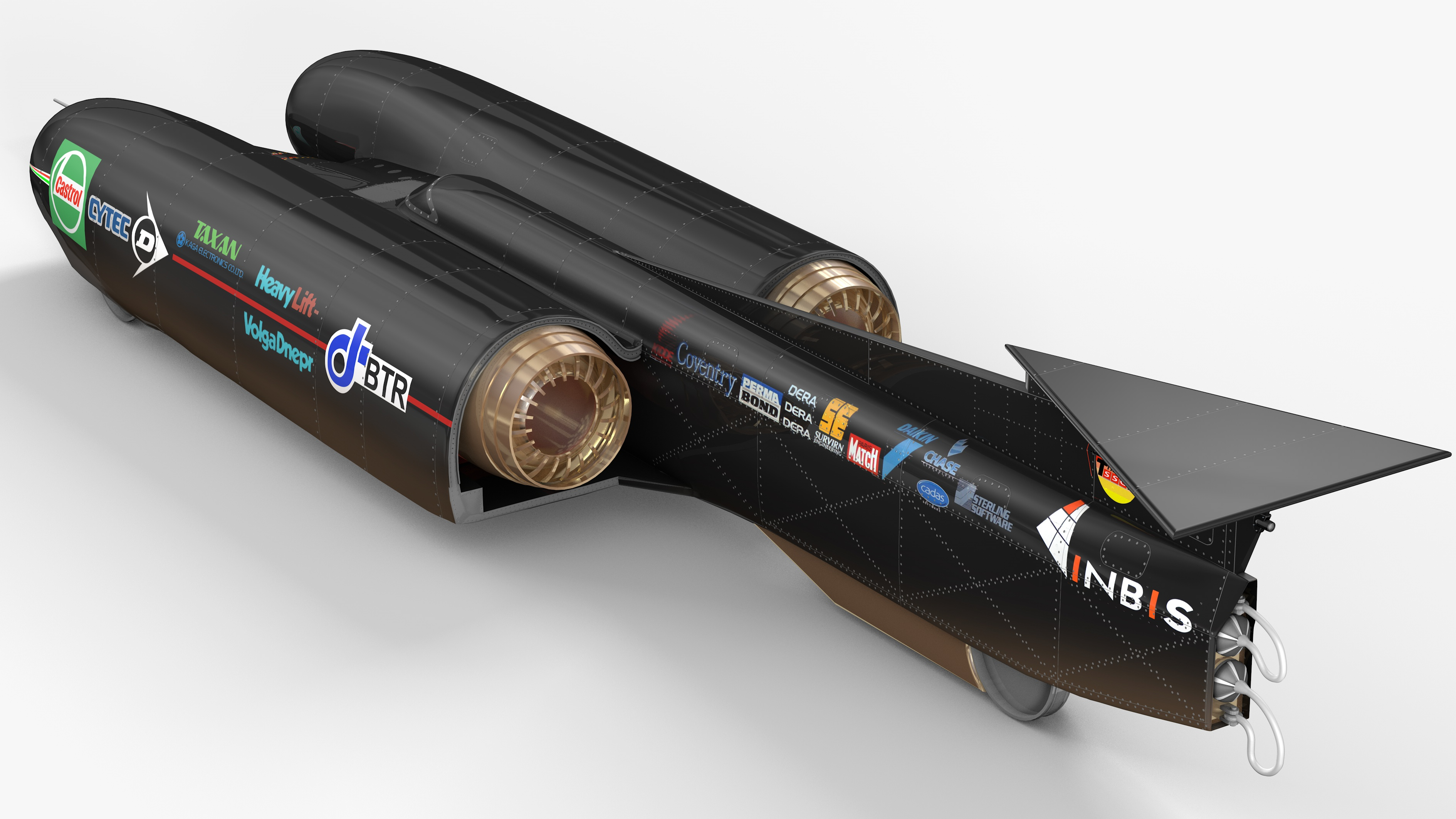 Thrust SCC Land GeschwindigkeitsrekordJetAuto 3DModell TurboSquid