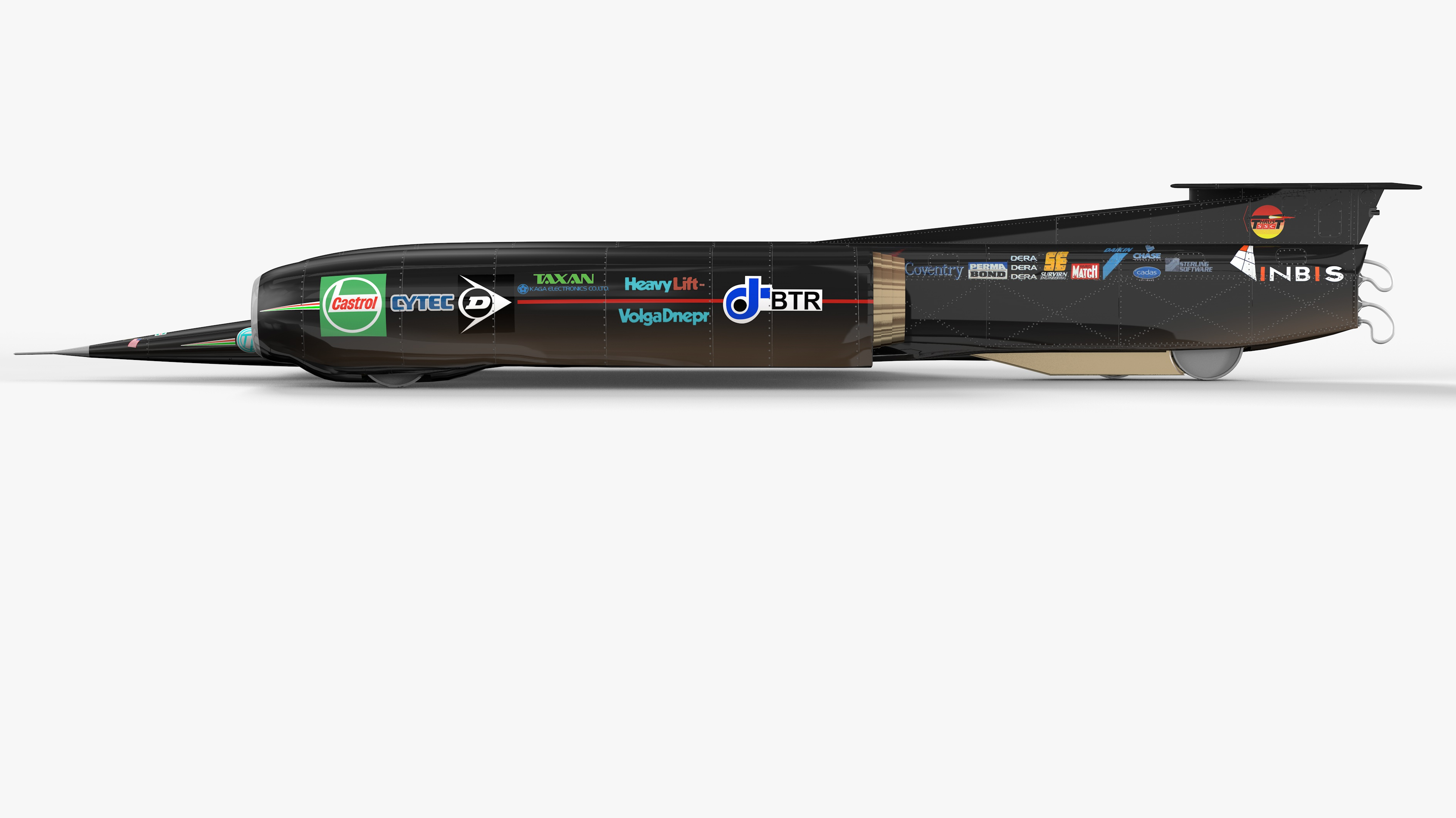 Thrust SCC Land GeschwindigkeitsrekordJetAuto 3DModell TurboSquid