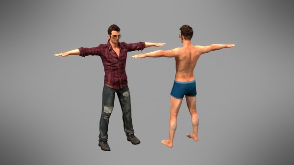 3D Stylish Clothed Man Character - Rigged