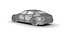 Porsche Taycan Turbo S 2025 modèle 3D