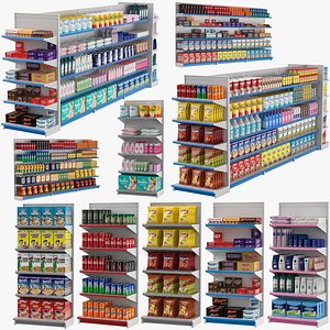 Supermarket Shelves Collection 02
