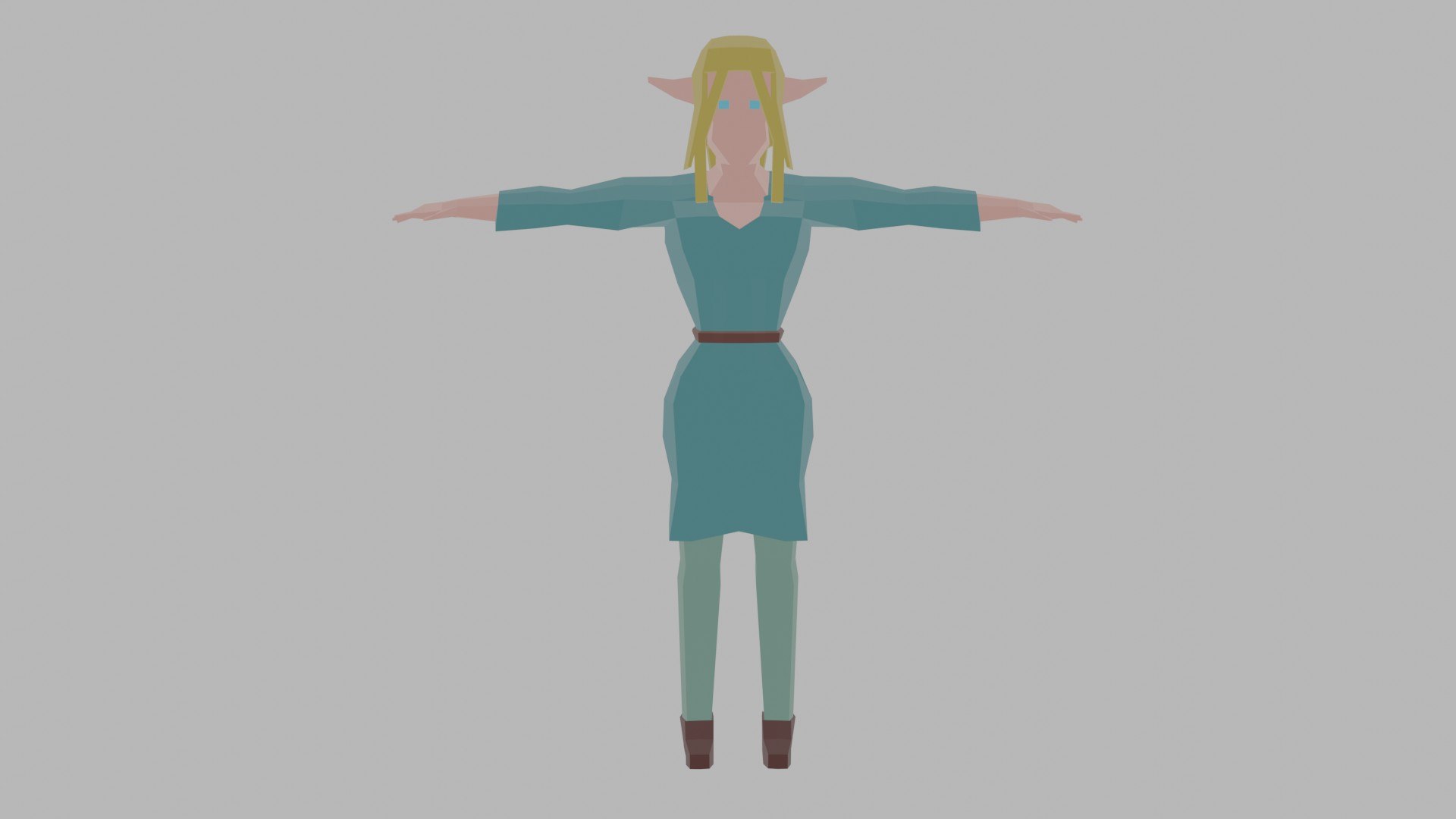 3D Low Poly Fantasy Girl Elve Character Rigged Unity - TurboSquid 2165245