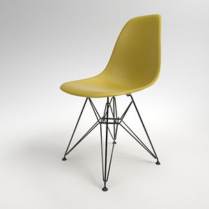 3D model interior vitra eames plastic chair