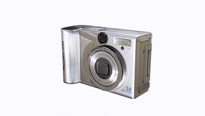 3D Lowpoly digital camera canon
