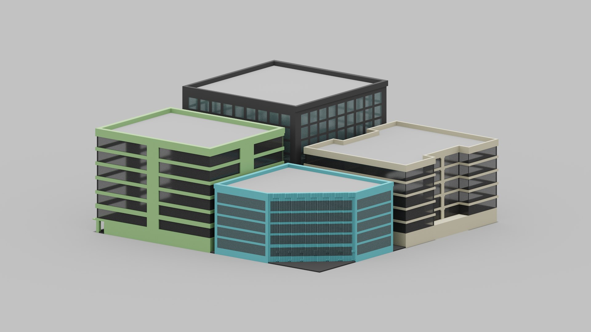 Voxel City 3D Model - TurboSquid 1872648