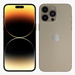 3D Apple iPhone 14 Pro Max Gold