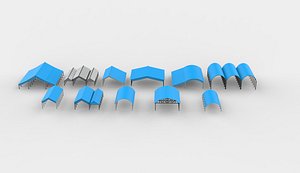 3D warehouses set all 3D model model