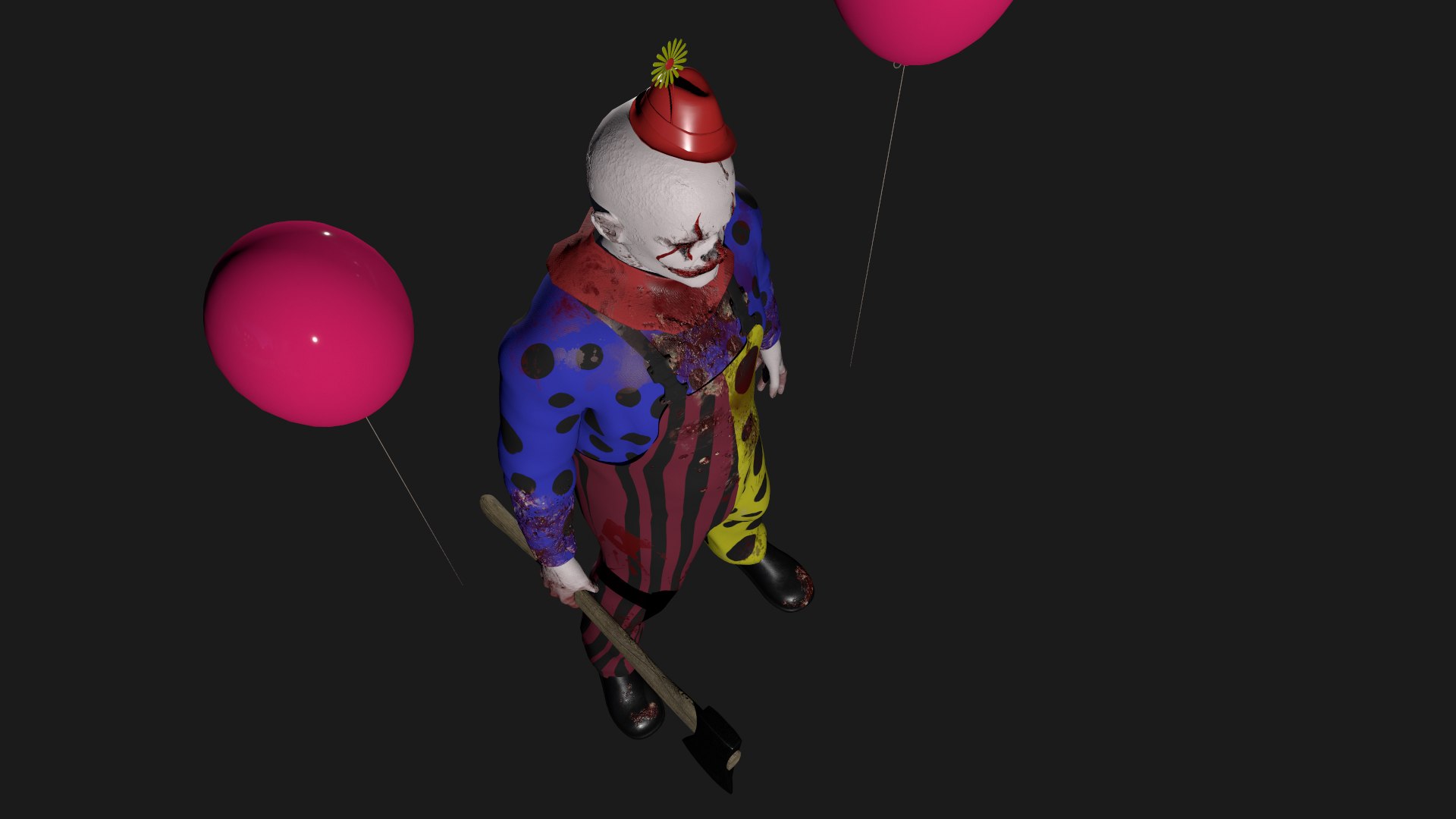 Crazy Clown 3d Model Turbosquid 2118107