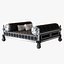 Big classic square daybed with cushions
