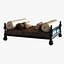 Big classic square daybed with cushions