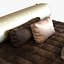 Big classic square daybed with cushions