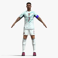 A-Pose Rigged Cristiano Ronaldo 2026 3d model