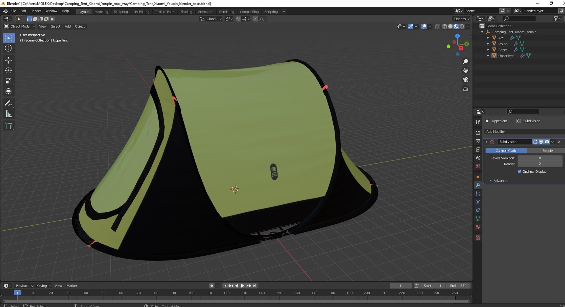 3D model Camping Tent Xiaomi Youpin https://p.turbosquid.com/ts-thumb/cC/se8QZG/AZ/campingtentxiaomiyoupin3dmodel031/jpg/1701033702/1920x1080/fit_q87/4d783f539500806f5bdcfc4b7032f11f8dcfe2c1/campingtentxiaomiyoupin3dmodel031.jpg