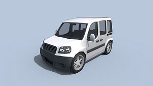 3D model Low poly stylized Fiat Doblo