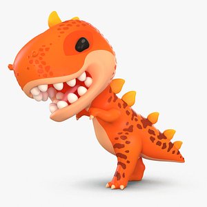 3D cute cartoon dinosaur t-rex model