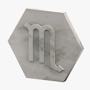 3D marble scorpio