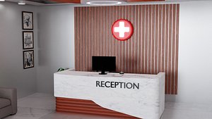 Hospital reception 3D model