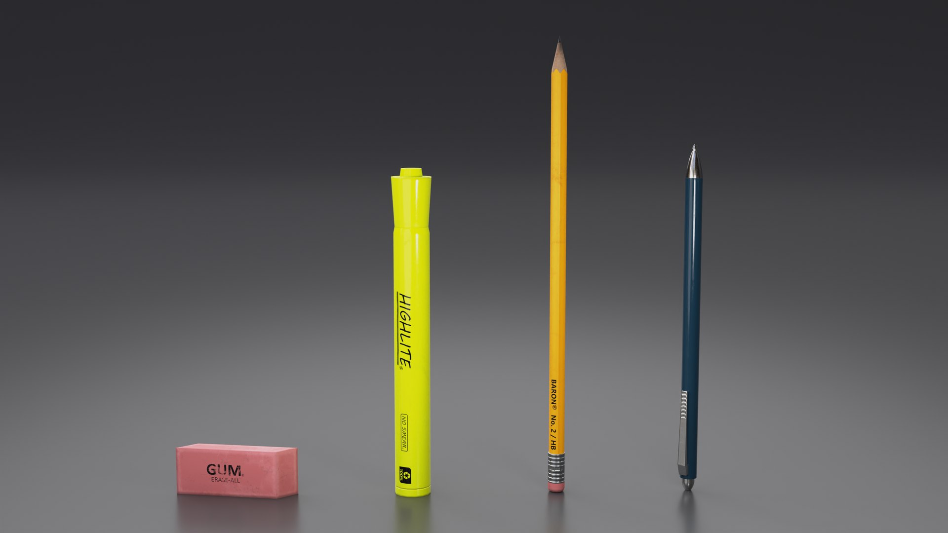 3D Writing Tool Set Pack - TurboSquid 1773387