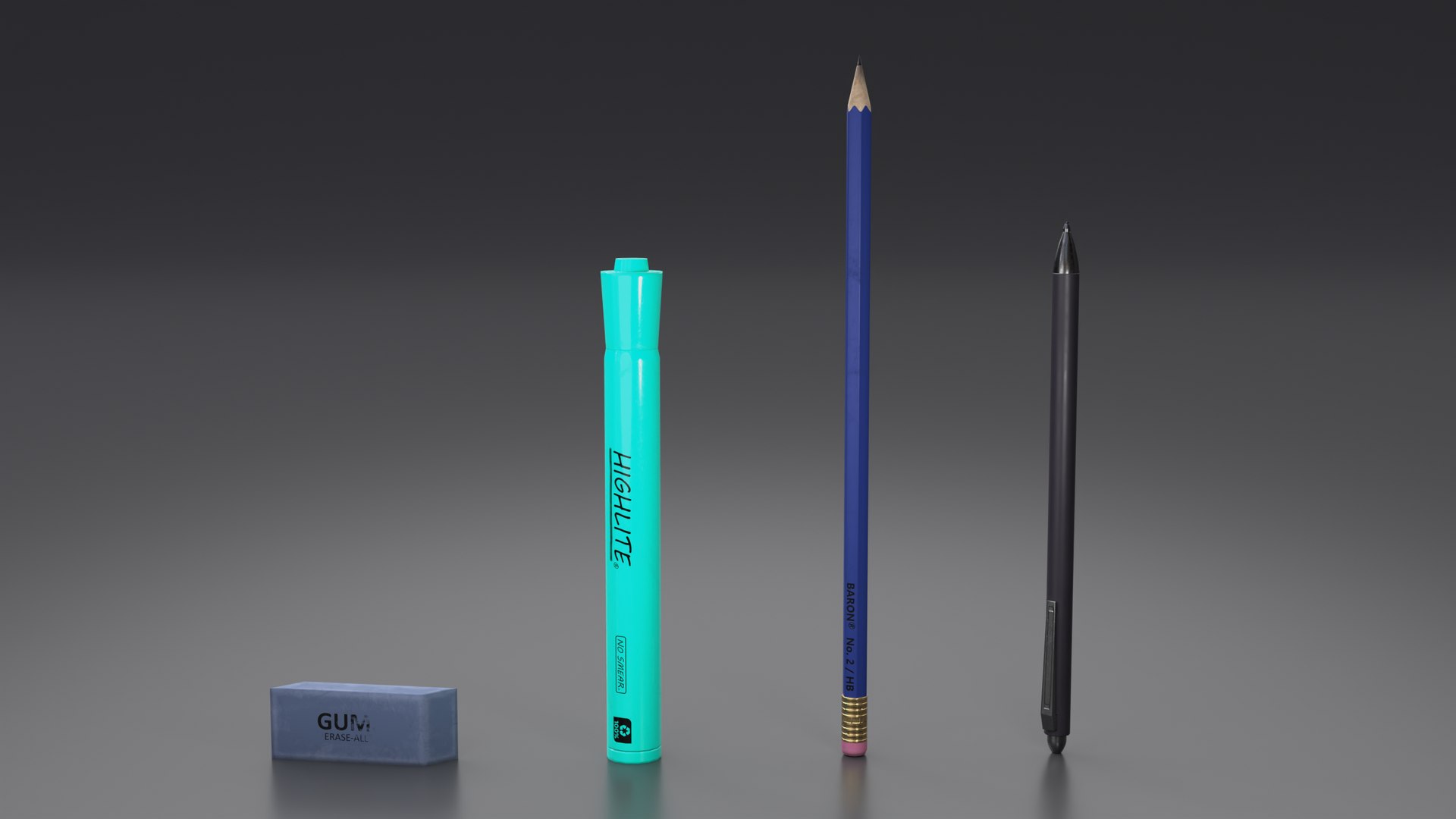 3D Writing Tool Set Pack - TurboSquid 1773387
