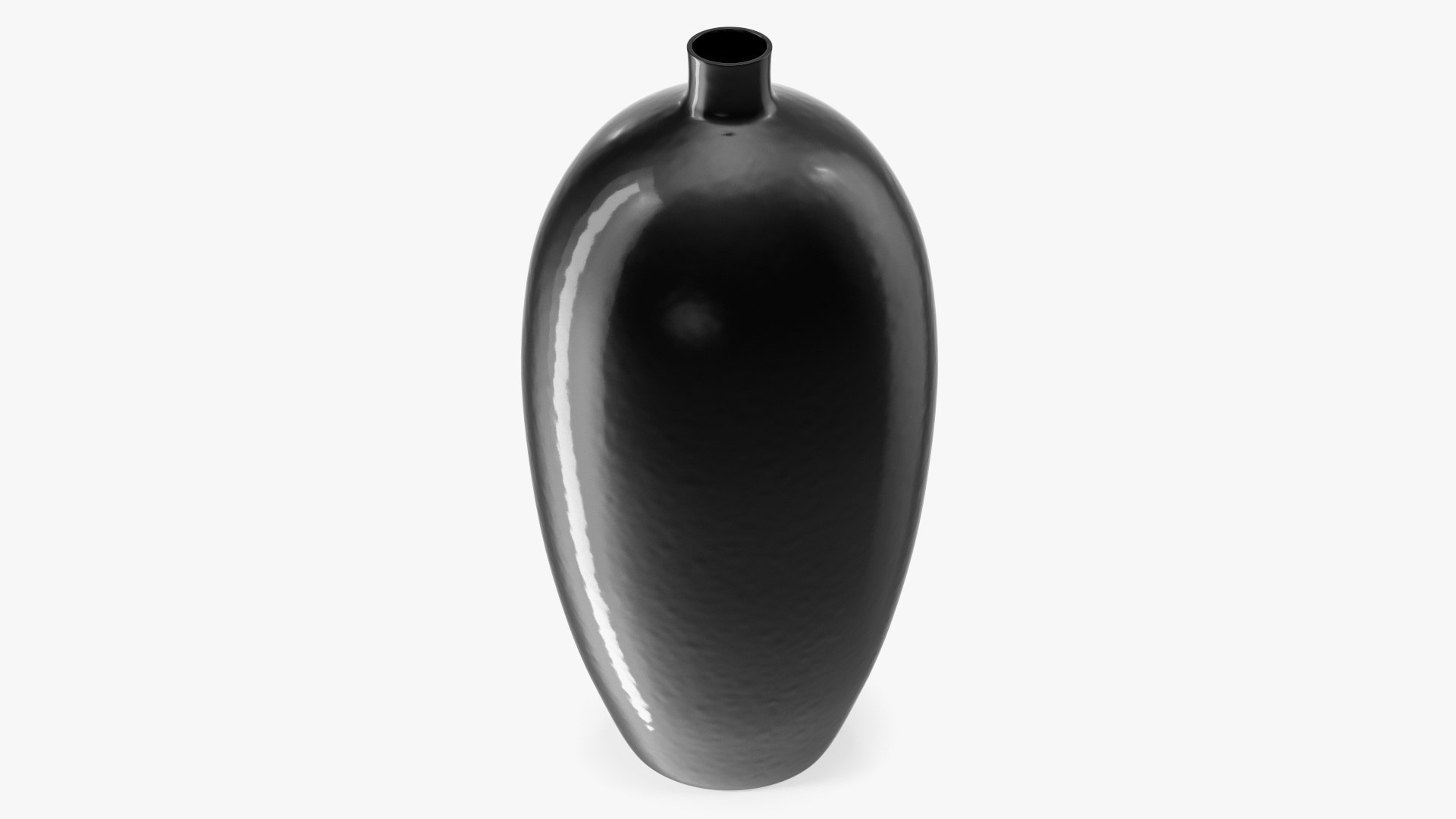 Black Ceramic Flower Vase 3D model preview