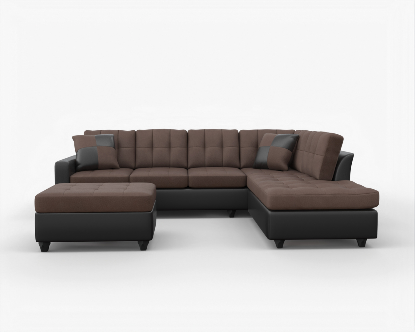 3D Mallory Tufted Upholstered Sectional TurboSquid 2058876