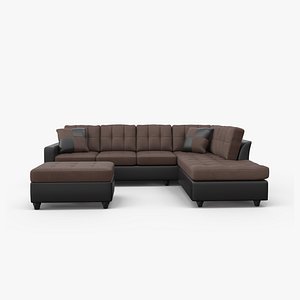 3D Mallory Tufted Upholstered Sectional