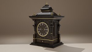 3D model Old antique clock