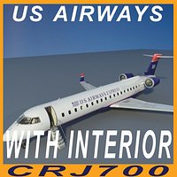 CRJ 700 US AIRWAYS with interior