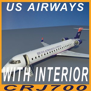 CRJ 700 US AIRWAYS with interior
