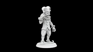 Masked Harlequin Imp 3D Print Model 3D model