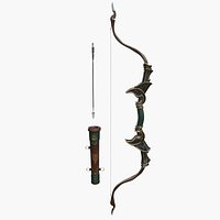 Fantasy Bow With Quiver