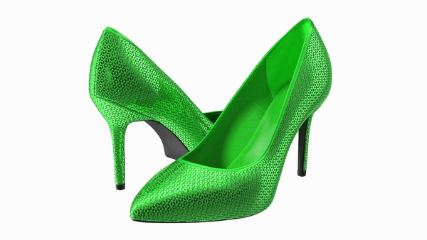 Green glitter high heels online