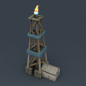 Drilling rig lowpoly