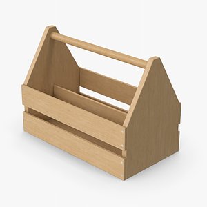 3D Wooden Toolbox model