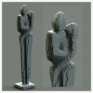 Love Couple Sculpture 3D model