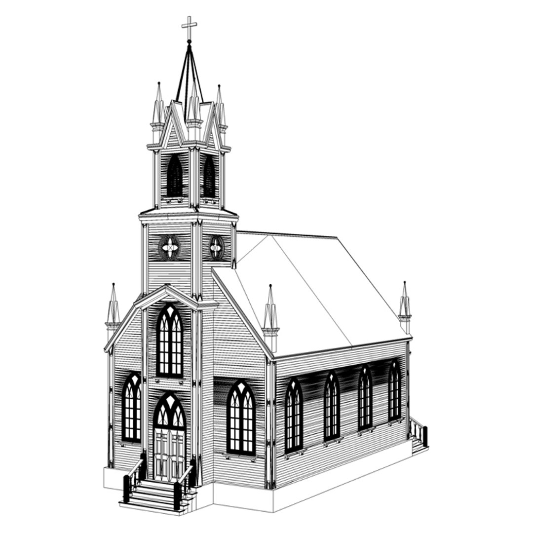 3D Victorian Church Model - TurboSquid 1296732