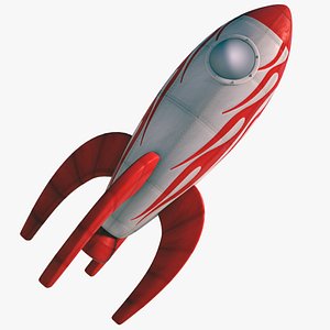 rocket retro obj