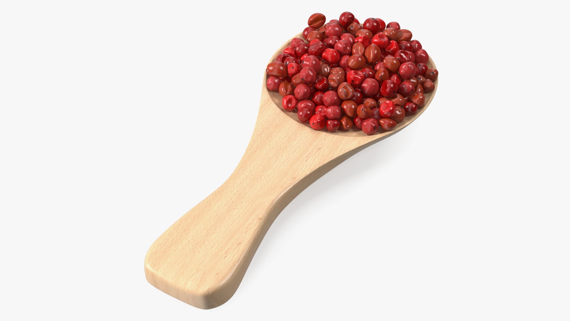 Spoon of Red Dried Peppercorn 3D model preview