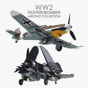 WW2 Aircraft Collection Set 2 3D